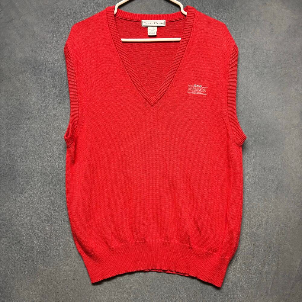 VTG Izod Club 100% Egyptian Cotton Sweater Vest Made in USA Sere Noa Golf Club